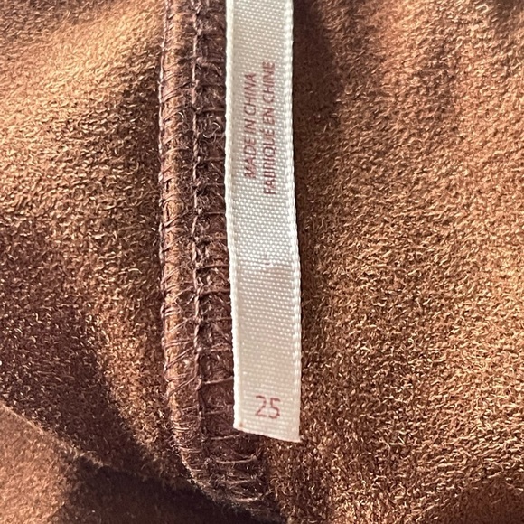 Free People size 25 Never Let Go Brown Faux Leather Leggings Pull-On Stretch - Picture 10 of 10